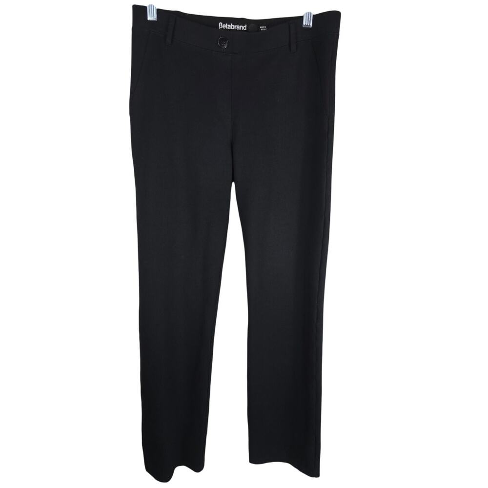 BetaBrand Black Business Work Comfortable Straight Leg Women's Pants M